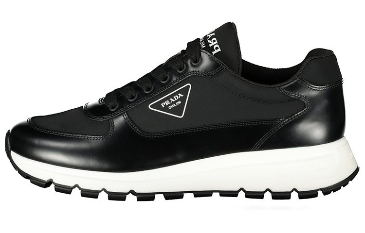 PRADA Cushioning Low Top Sports Casual Shoes Men's Black