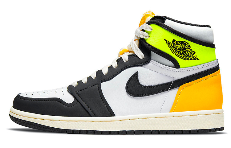 JORDAN 1 Retro High White Black Volt University Gold