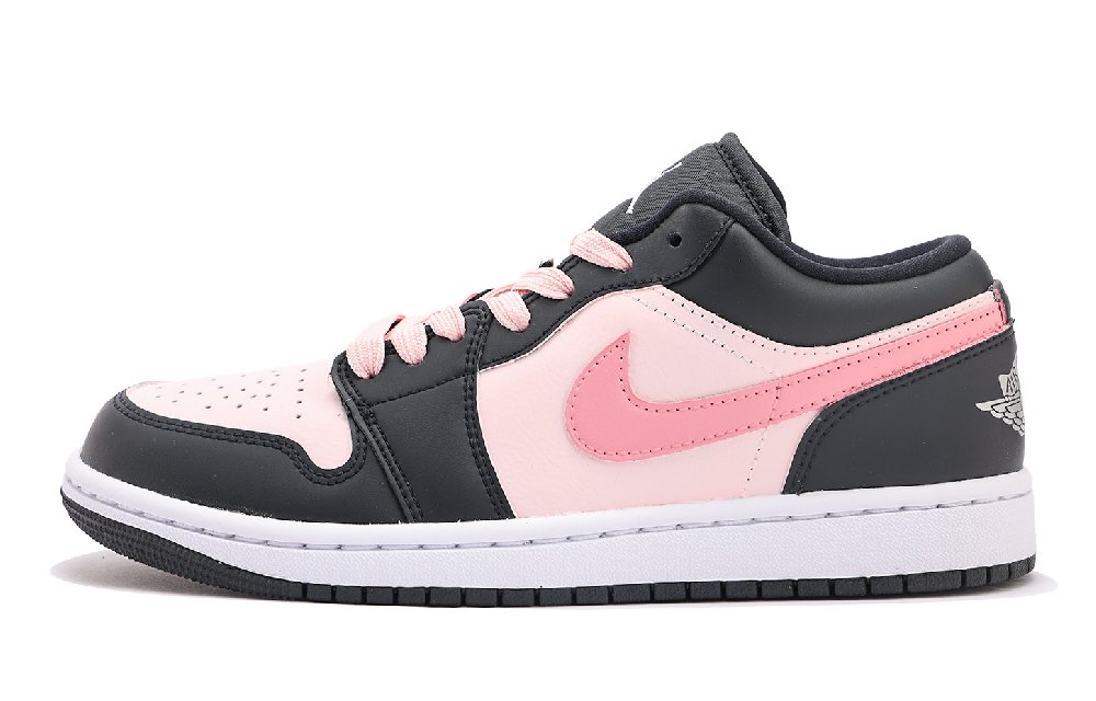 Jordan Air Jordan 1 Slip Resistant And Abrasion Resistant Coverage Low Top Vintage Basketball Shoes Women's Pink