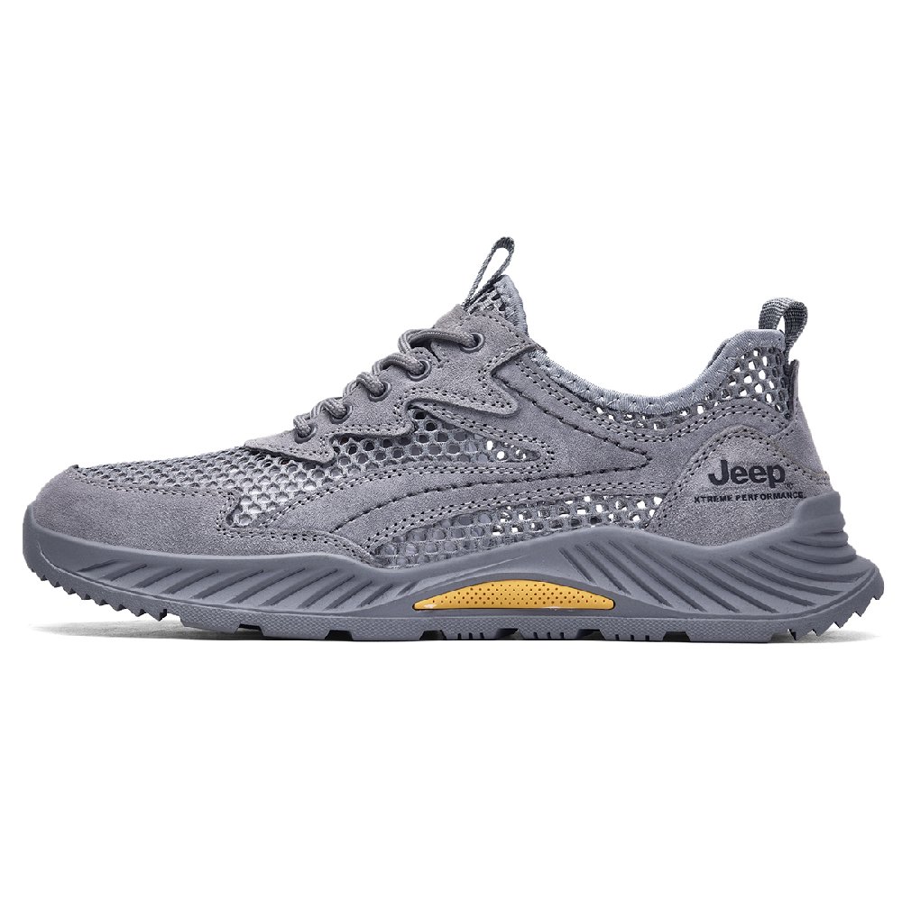 Jeep Anti-Slip And Wear-Resistant Breathable Low-Top Casual Shoes Men's Gray