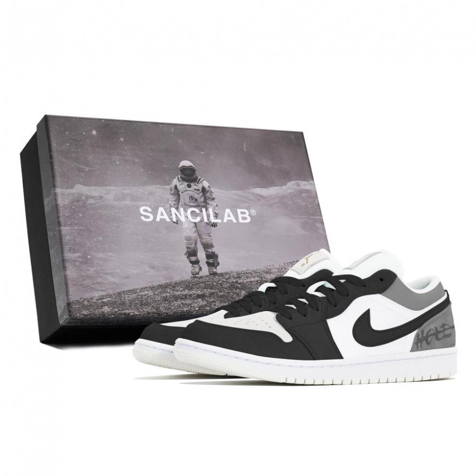 JORDAN Air JORDAN 1 Vintage Basketball Shoes Unisex Low Top Gray