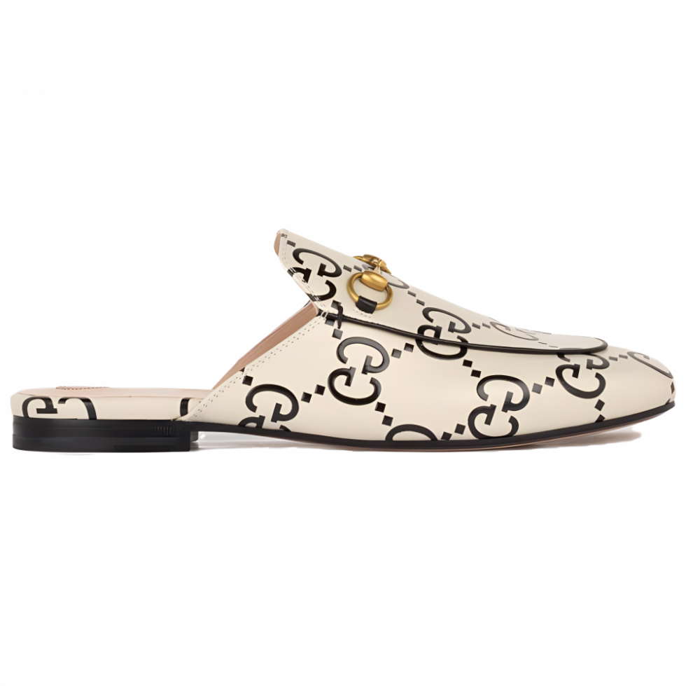 GUCCI Princetown Slipper White Gg Debossed Leather Women's купить в интернет-магазине Yoocart с быстрой доставкой по России.