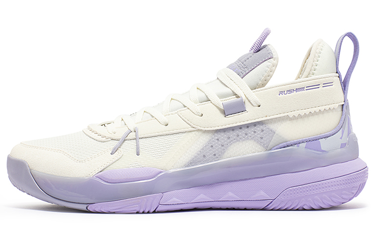 361° Burning Battle 3.0 Basketball Shoes Men Low Top Feather White/Rosemary Purple