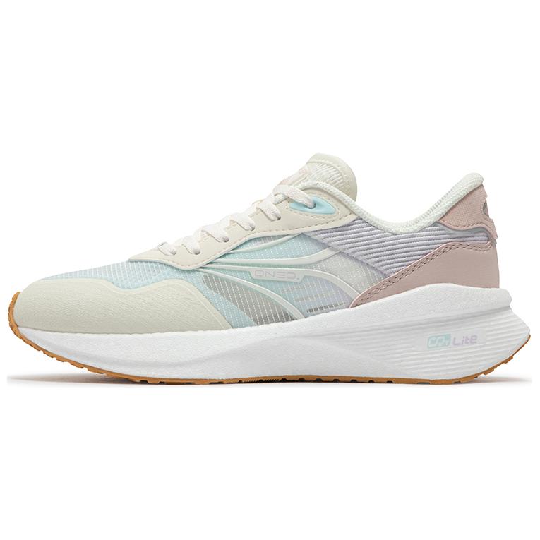 361° Durable Breathable Low-Top Casual Shoes Women's Beige Pink