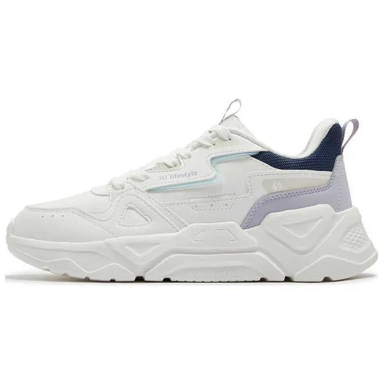 361° Slip Resistant Abrasion Resistant Low top Casual Shoes Women's White Purple