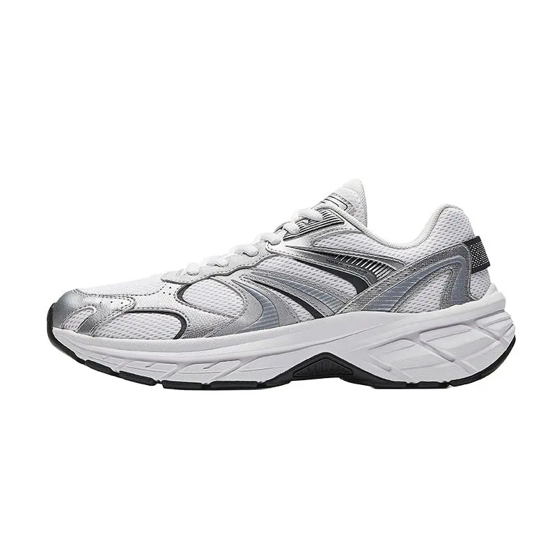 Anta Abrasion Resistant Shock Absorbers Low top Casual Running Shoes Men's White Silver