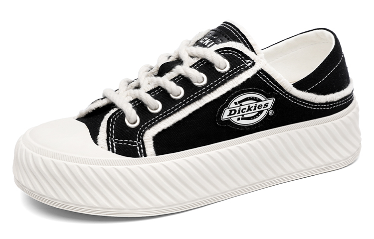 Dickies 100th Anniversary Anti-Slip Wear-Resistant Lightweight Breathable Low-Top Canvas Shoes Unisex Black White