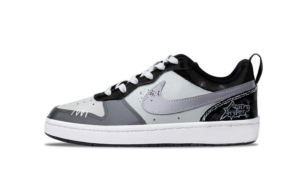 Nike Court Borough Cool Street Wear-Resistant Low-Top Skateboard Shoes GS Gray Black