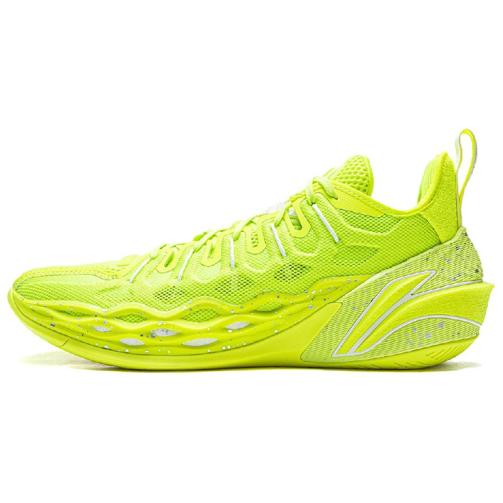 LINING Buckets Basketball Shoes Men's Low top Fluorescent Alpha Hydroxy Acids Green