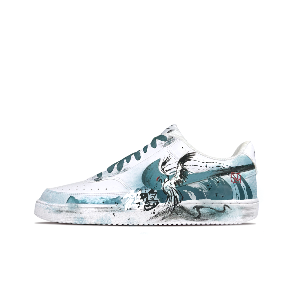 Nike Court Vision 1 Skateboard Shoes Unisex Low Top Azure
