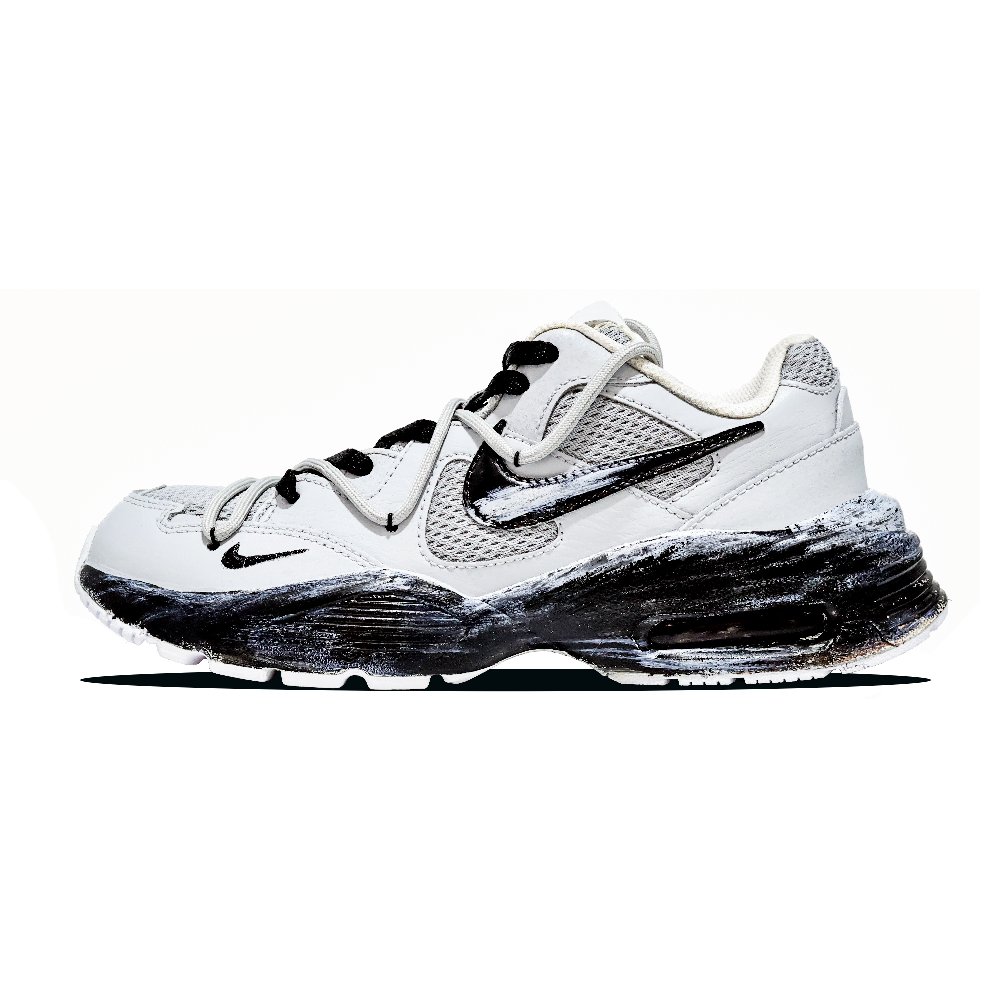 Nike Air Max Fusion Wear resistant And Lightweight Low Top Casual Running Shoes Women's Premium Gray