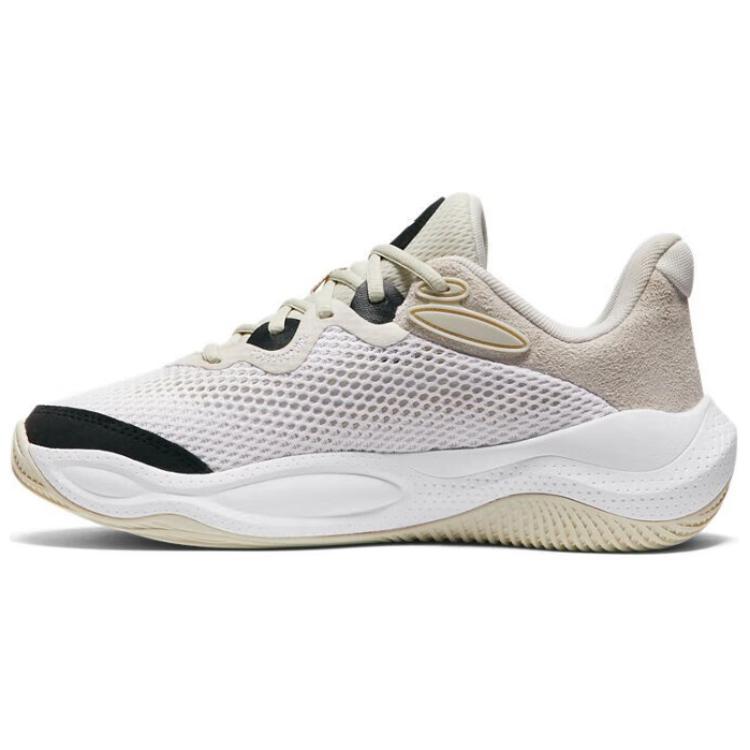 Under Armour Wear-Resistant Low-Top Basketball Shoes Men's Ecru