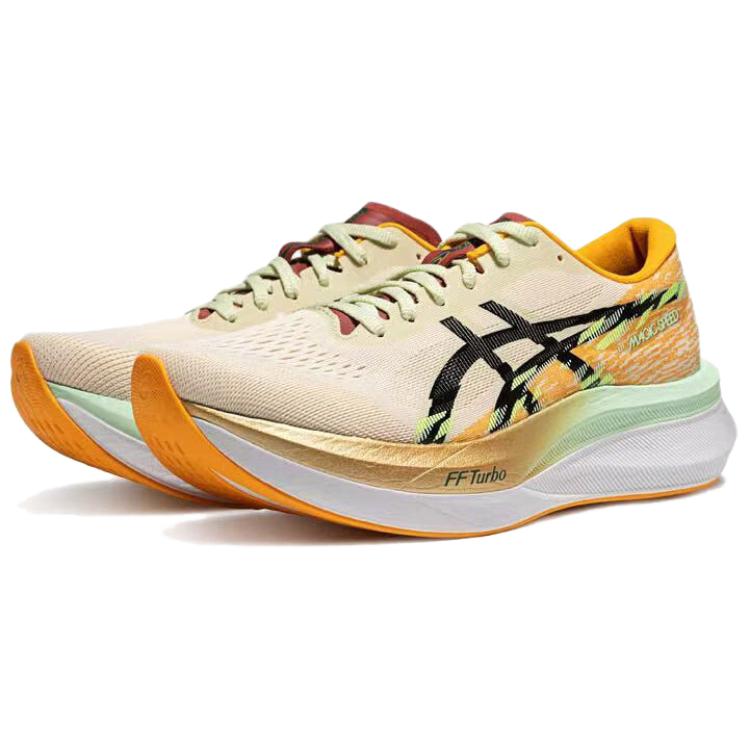 Asics MAGIC SPEED 4 Anti Slip Wear Resistant Low Top Casual Running Shoes Men's Orange