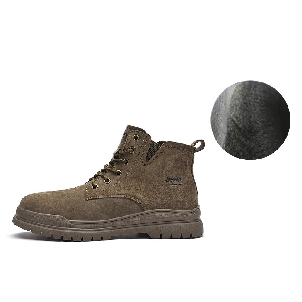 Jeep Ankle-Length Martin Boot Men's Khaki
