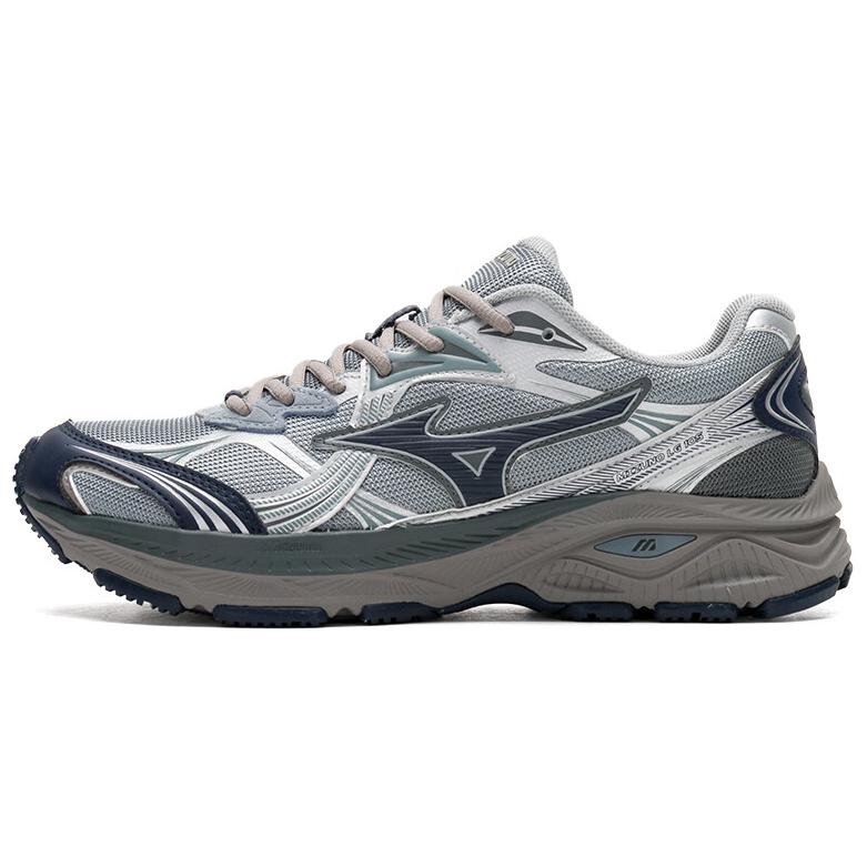 Mizuno Anti-Slip And Wear-Resistant Breathable Low-Top Running Shoes Unisex Blue Black