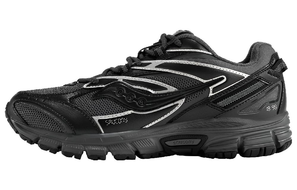 Saucony Cohesion 2K Cushioning Anti-Slip And Wear-Resistant Low-Top Training Running Shoes Unisex Black Gray