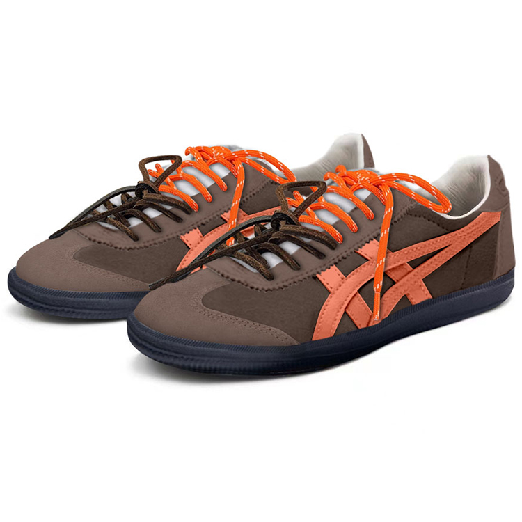Onitsuka Tiger Tokuten Anti-Slip Wear-Resistant Low-Top Skateboard Shoes Unisex Brown Orange