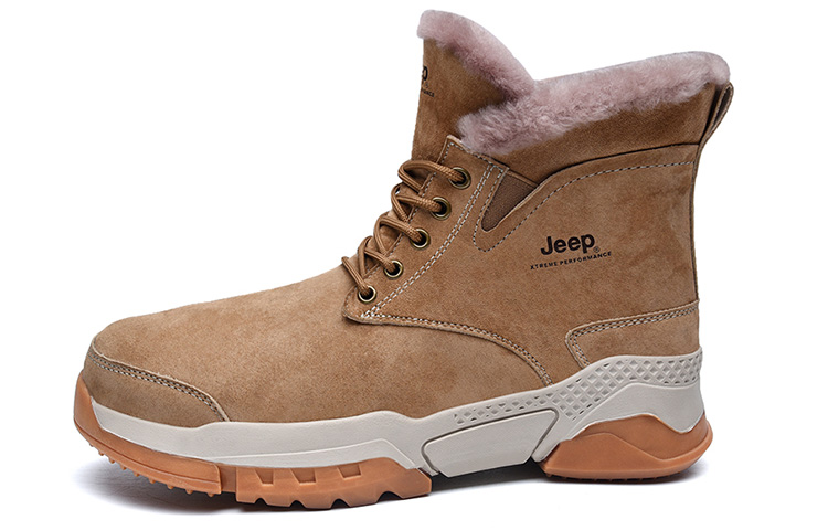 Jeep Snow Boots Men High Top Sand