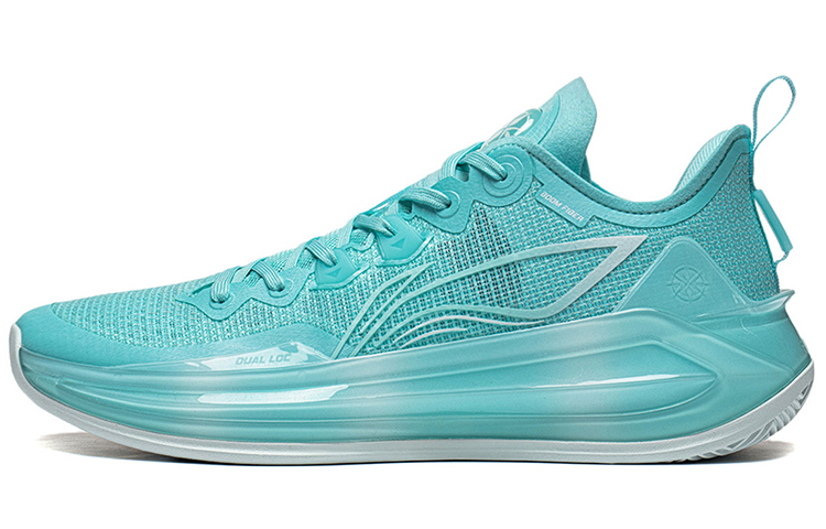 LiNing Liren 3 V2 Jade Sea Slip Resistant, Abrasion Resistant, Lightweight Mid Top Basketball Shoes Men's Aqua Green