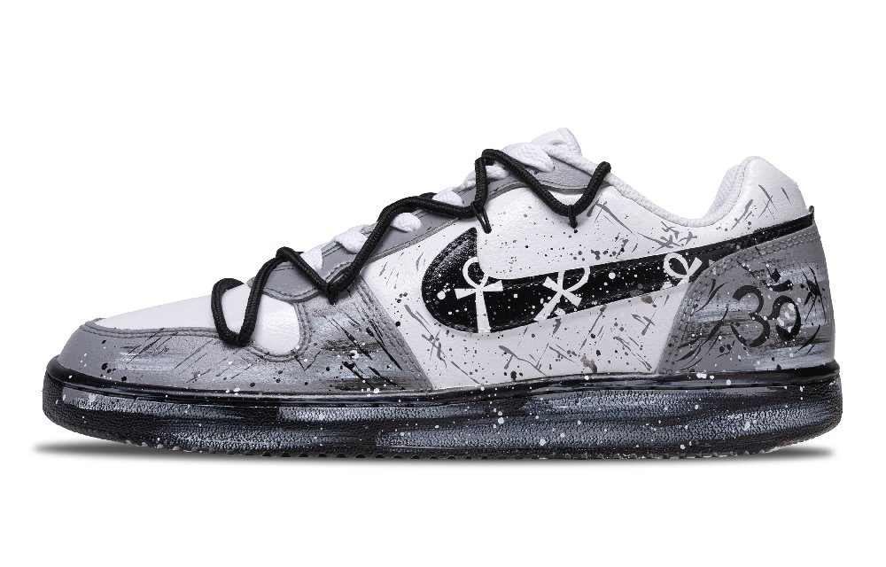Nike EBERNON Low Top Skateboard Shoes Men's Black White