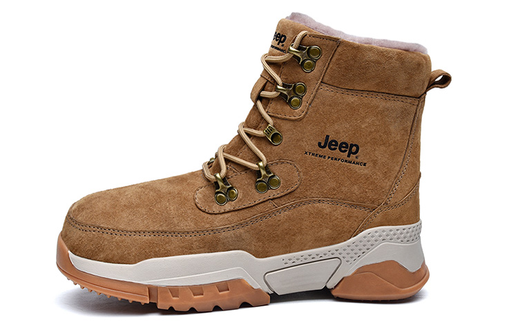 Jeep Snow Boots Men High Top Sand