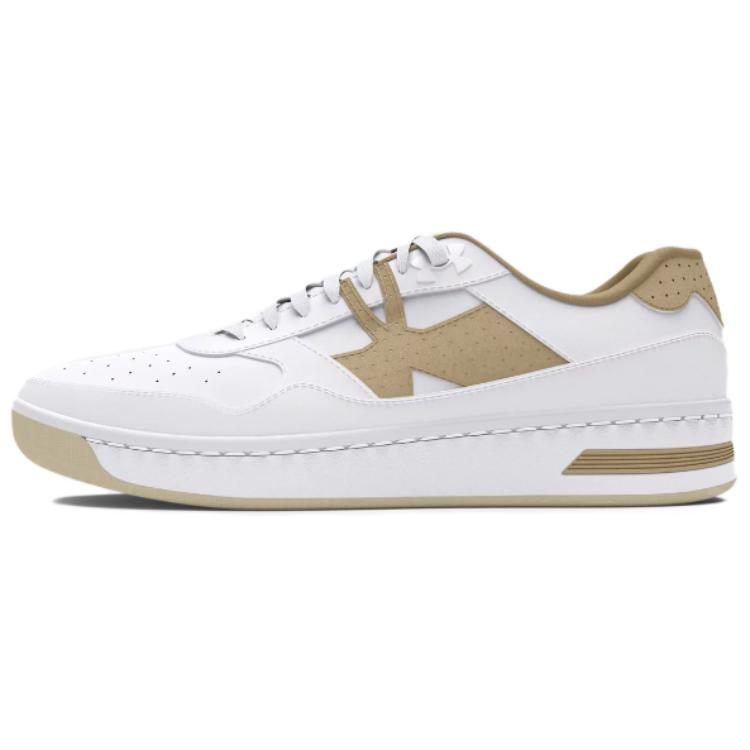 Under Armour Anti-Slip Wear-Resistant Low-Top Casual Shoes Men's White Brown