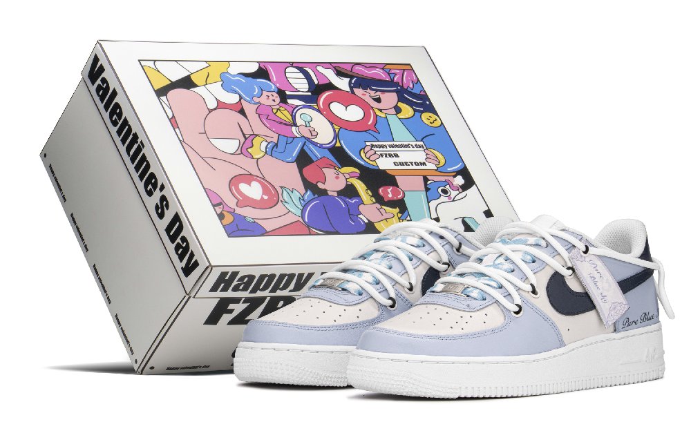 Nike Air Force 1 Low FZBB Low Top Skateboard Shoes Women's Blue Sky