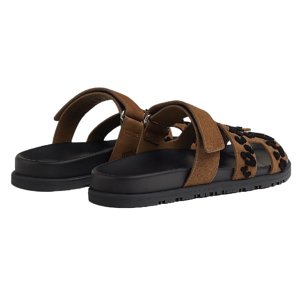 HERMES Slide Slippers Women's Umber