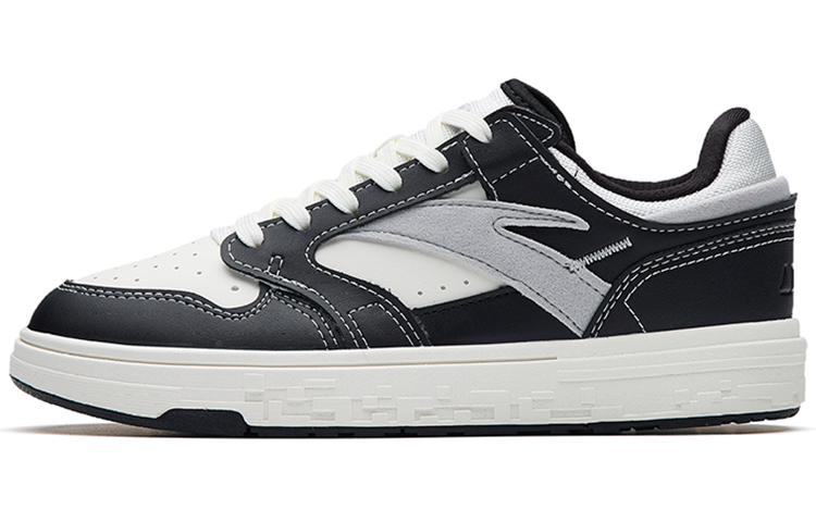 Anta Street Naughty Anti-Slip Wear-Resistant Low-Top Skateboard Shoes Women's Black White Gray