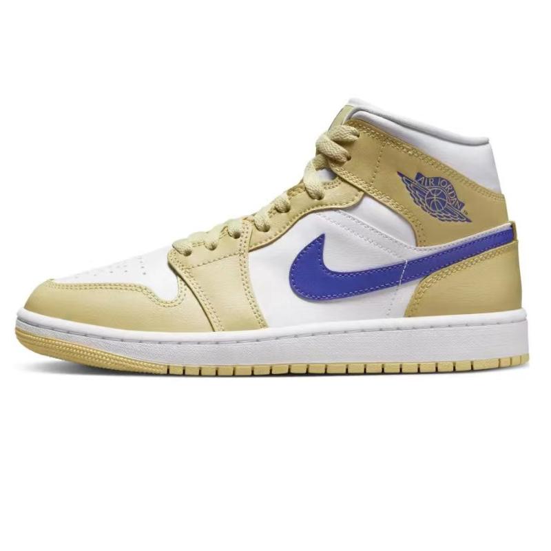Jordan Air Jordan 1 High-Top Vintage Basketball Shoes Women's White Yellow купить в интернет-магазине Yoocart с быстрой доставкой по России.