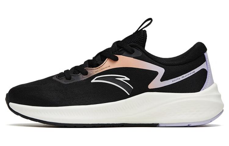 Anta Road Run Cushioning Anti-Slip And Wear-Resistant Low-Top Running Shoes Women's Black Purple
