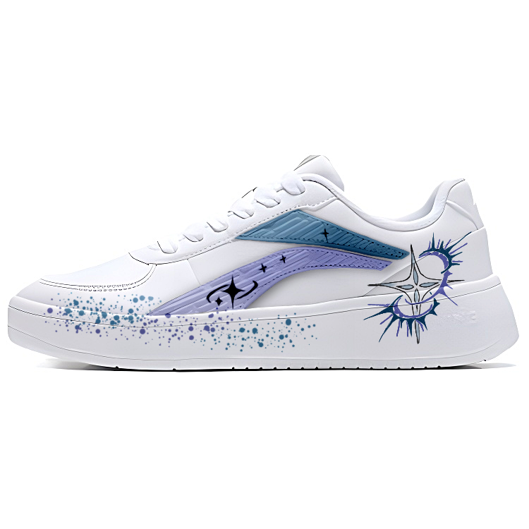 LiNing Slip Resistant, Abrasion Resistant, Lightweight Low Top Skateboard Shoes Unisex Light Lavender