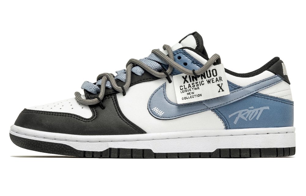 Nike Dunk Six Eight The Sea Is Silent. Abrasion Resistant Low Top Skateboard Shoes Unisex Black Blue