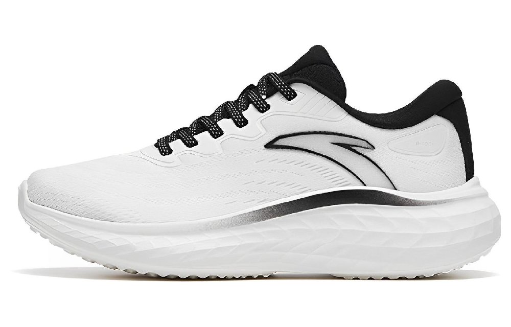 Anta Anti-Slip And Wear-Resistant Breathable Low-Top Running Shoes Women's White Black