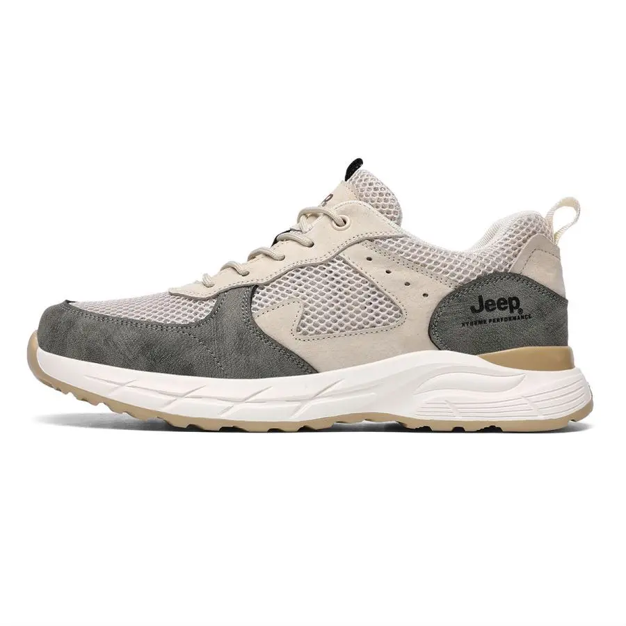 Jeep Mountaineering & Hiking Shoes Men's Low top Gray/Beige