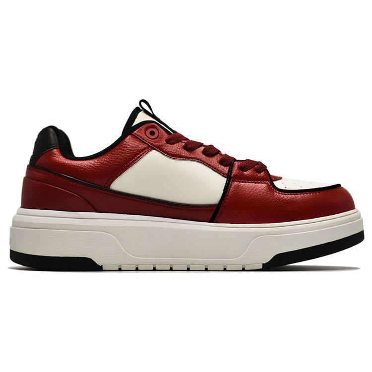 MLB Chunky Liner Skateboard Shoes Unisex Low-Top Burgundy/White