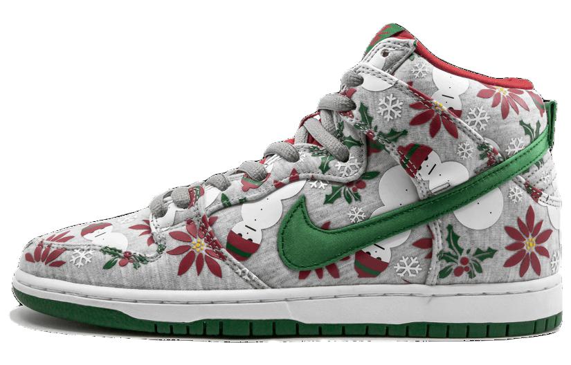 Nike SB Dunk High Concepts Ugly Christmas Sweater Grey