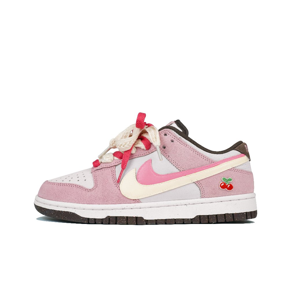 Nike Dunk Low-Top Skateboard Shoes Women's White Pink