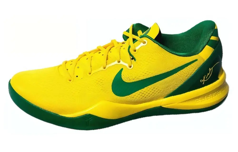 Nike Kobe 8 Low top Basketball Shoes Men's Yellow Green