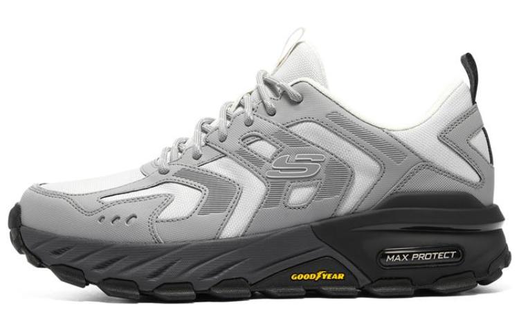 Skechers Max Protect Low Top Casual Shoes Men's White Gray