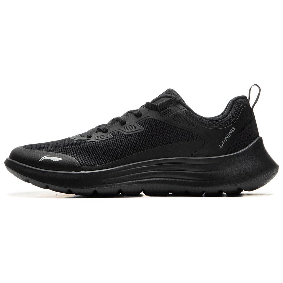 LiNing Light String Cushioning, Slip Resistant, Abrasion Resistant, Lightweight Low Top Running Shoes Men's Black