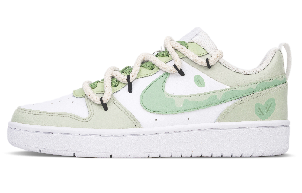 Nike Court Borough Series Low 2 Green Tea Melody Anti-Slip Wear-Resistant Low-Top Skateboard Shoes Women's Green