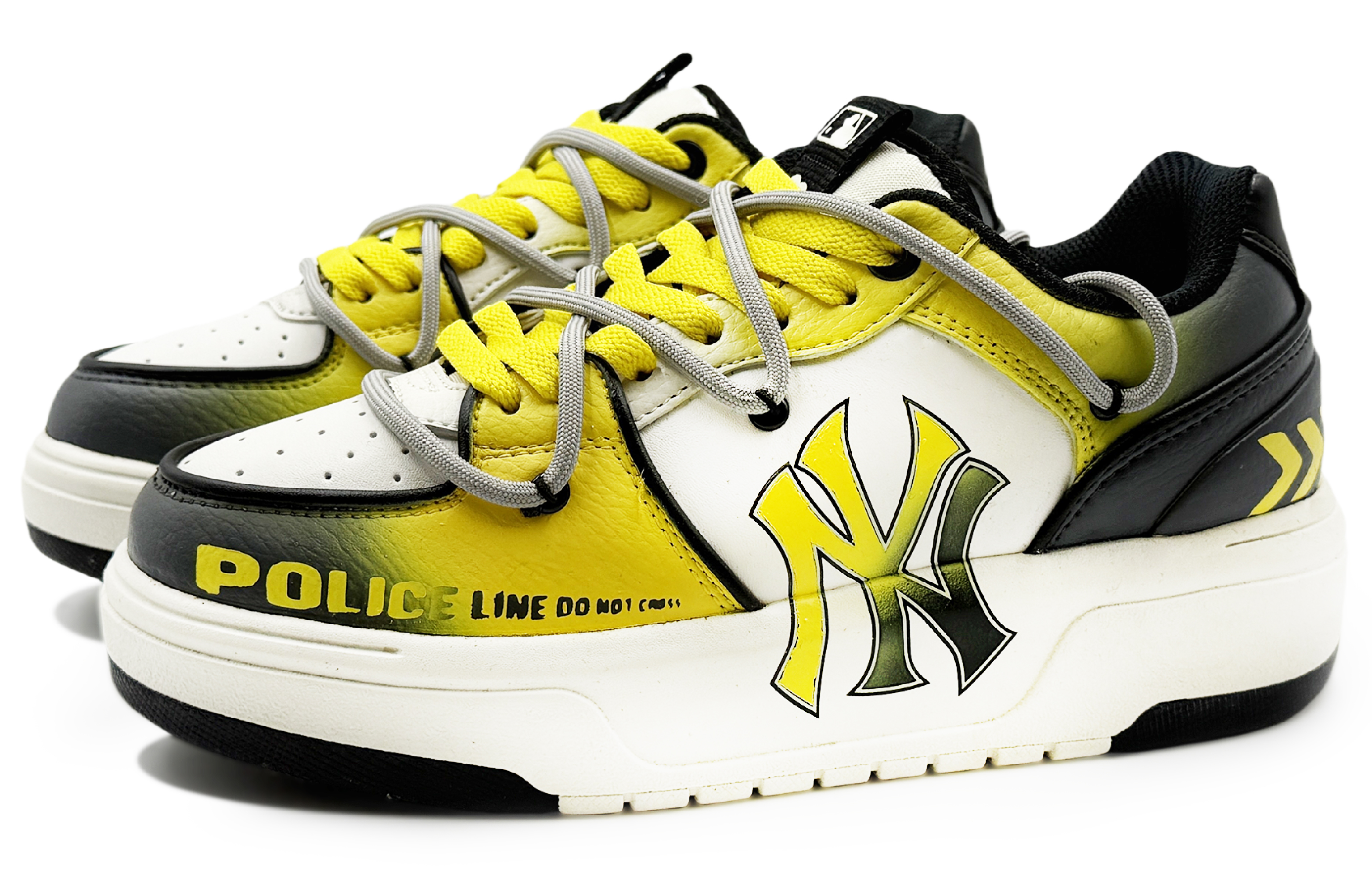 MLB Chunky Liner Abrasion Resistant Low top Skateboard Shoes Unisex Yellow Gray купить в интернет-магазине Yoocart с быстрой доставкой по России.