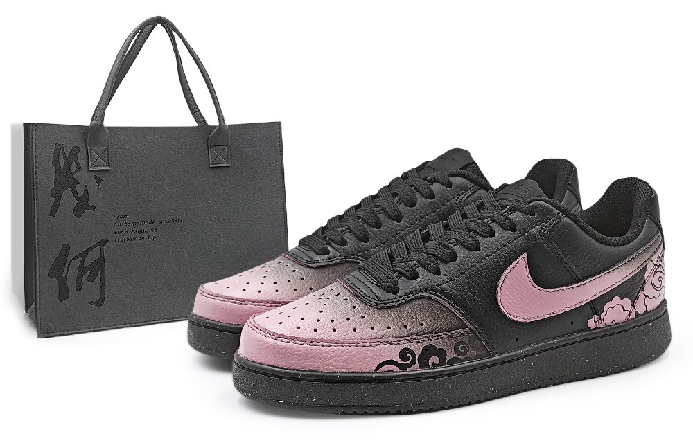 Nike Court Vision Low NN Abrasion Resistant Low Top Skateboard Shoes Unisex Dark Pink