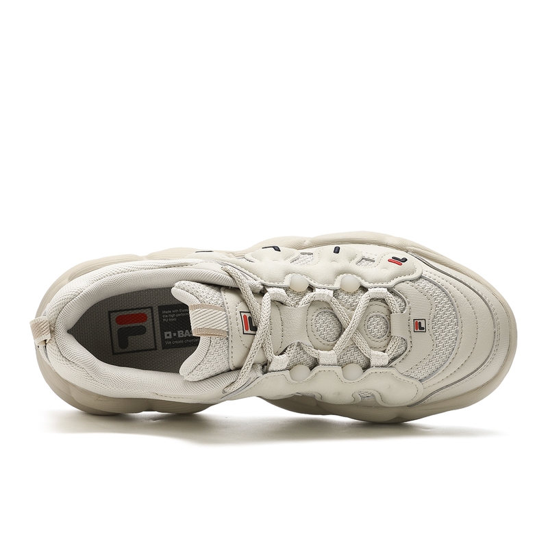 FILA PEASE Abrasion Resistant Low Top Casual Shoes Women's Oats Brown