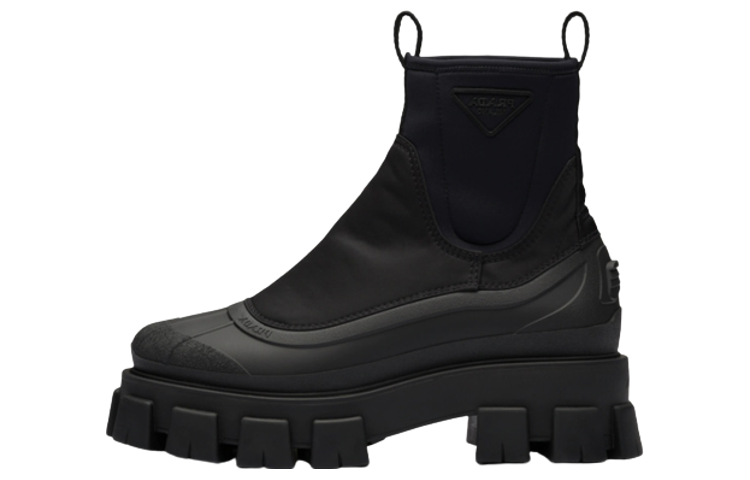 PRADA Short Chelsea Boots 6cm Men's Black