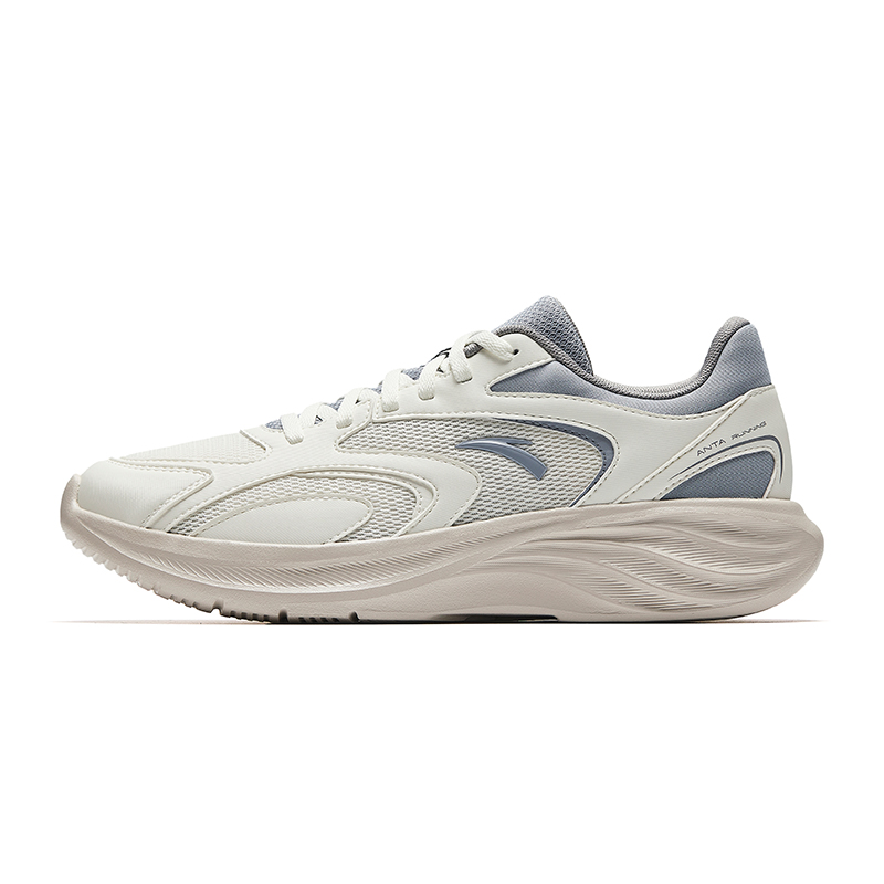 Anta Star Cloud 2 Slip Resistant And Breathable Low Top Casual Running Shoes Men's White Gray