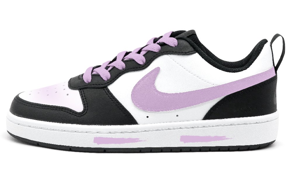 Nike Court Borough 2 Skateboard Shoes Women's Low-Top Black Purple