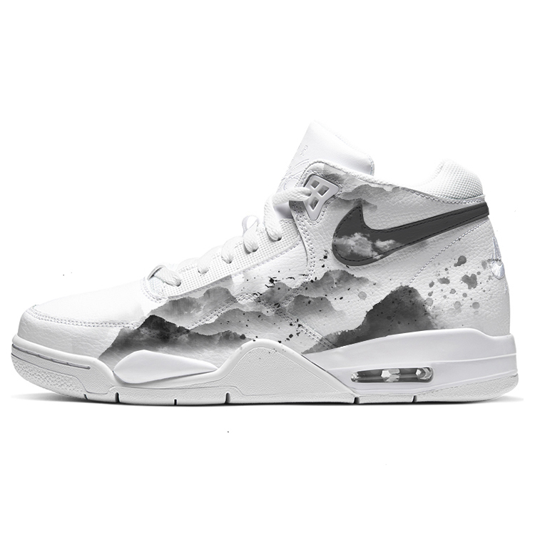 Nike Flight Legacy Vintage Basketball Shoes Unisex Mid-Top Black/White