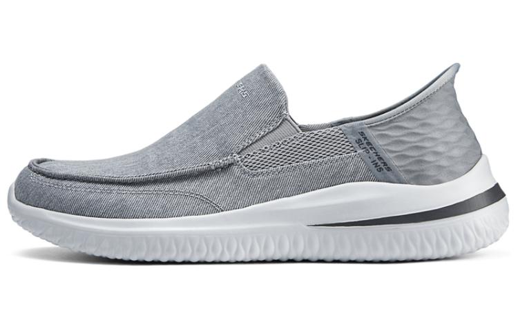 Skechers Slip Ins Slip-Ins Technology Wear-Resistant Low-Top Casual Shoes Men's Light Gray